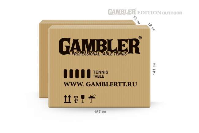 Теннисный стол всепогодный GAMBLER Edition Outdoor BLUE