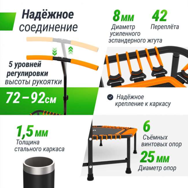 Батут UNIX line FITNESS Orange (130 cm) TR130FITO
