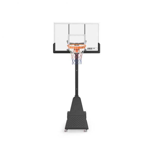 Баскетбольная стойка UNIX Line B-Stand-PC 54"x32" R45 H230-305 см с платформой для противовеса
