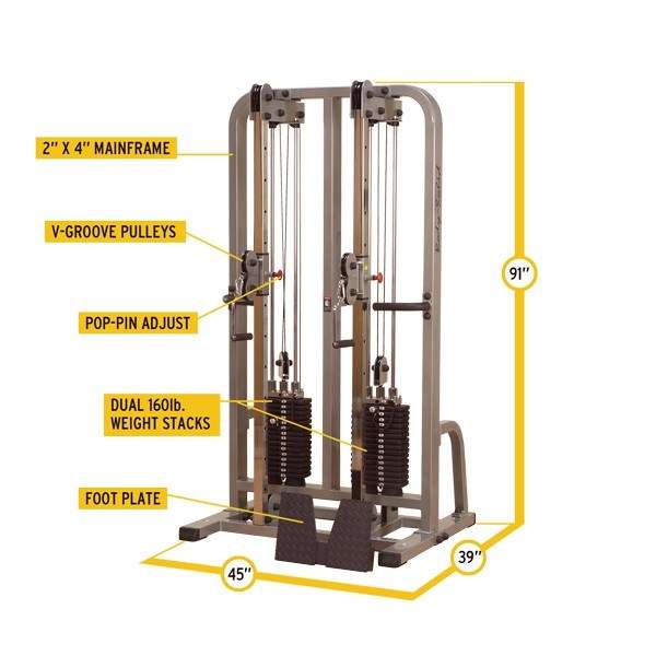 Двойная блочная стойка Body-Solid SDC2000G Двойная блочная стойка Body-Solid SDC2000G