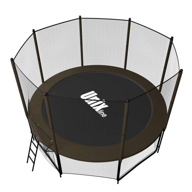 Батут с сеткой UNIX line 8 ft Black / Brown (outside)