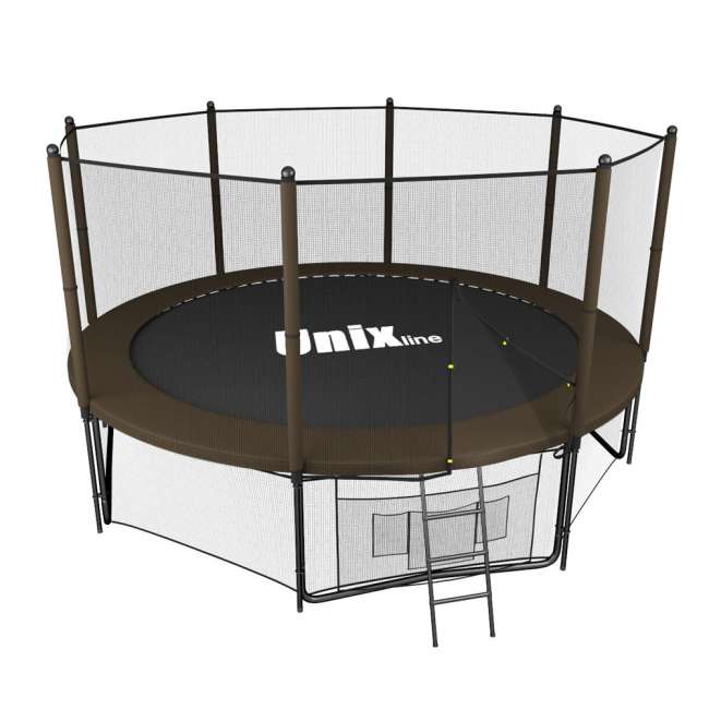 Батут с сеткой UNIX line 10 ft Black / Brown (outside)