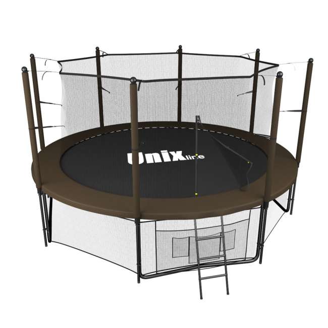 Батут с сеткой UNIX line 10 ft Black / Brown (inside) Батут с сеткой UNIX line 10 ft Black / Brown (inside)