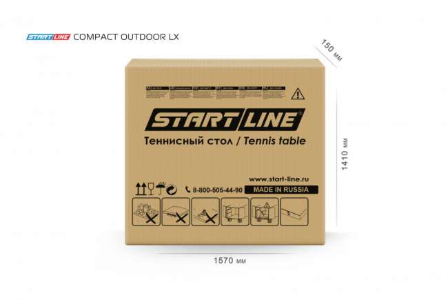Всепогодный теннисный стол Start Line Compact-2 LX Black