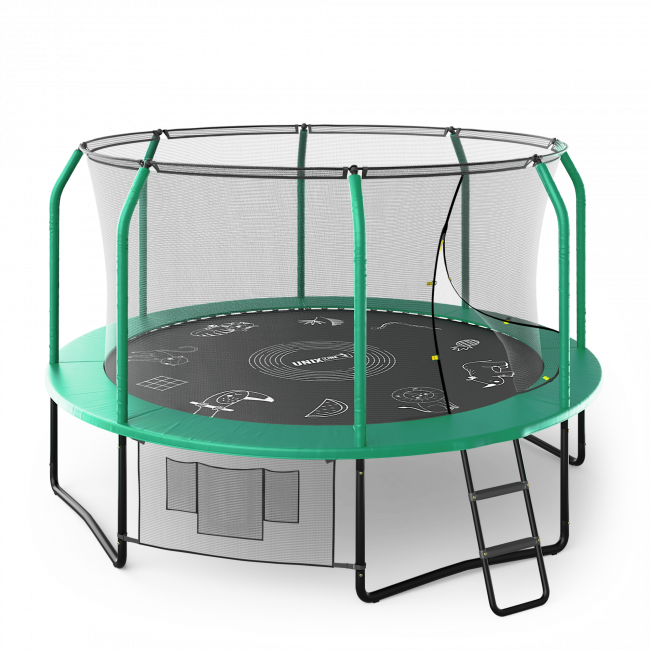 Батут UNIX line SUPREME GAME 12 ft Green