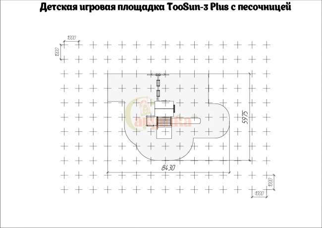 Детская площадка Савушка TooSun (Тусун) 3 Plus с песочницей