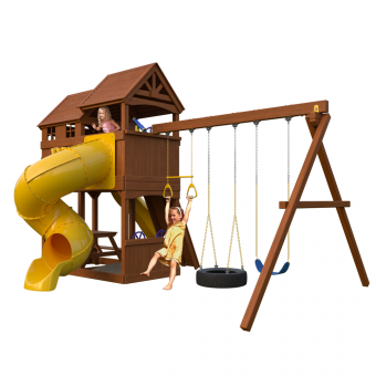 Детская игровая площадка NewSunrise NS2 с винтовой горкой-трубой
