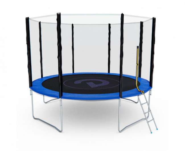 Батут с сеткой DFC PELPO 12ft с лестницей BLUE Батут с сеткой DFC PELPO 12ft с лестницей BLUE