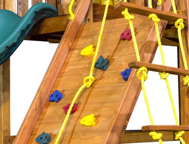 Игровая площадка PlayGarden "Mega SkyFort" с двумя игровыми домиками и переходом