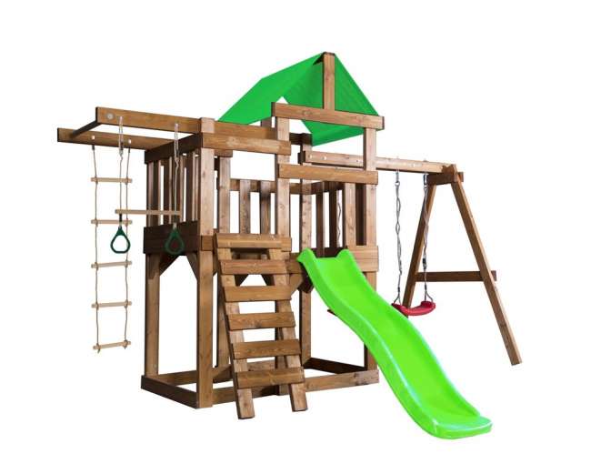 Деревянная игровая площадка Babygarden Play 5 светло-зеленая