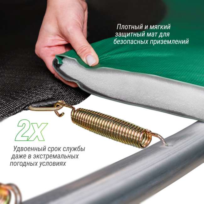 Батут UNIX Line SUPREME BASIC 12 ft (green) Батут UNIX Line SUPREME BASIC 12 ft (green)