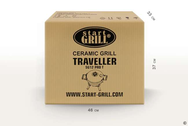 Портативный керамический гриль Start Grill TRAVELLER 12 дюймов (красный) (30,5 см)
