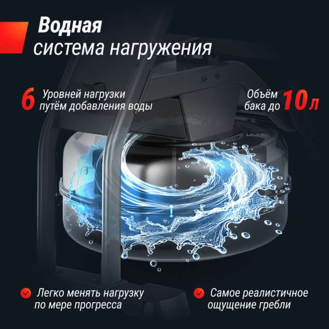 Гребной тренажер UNIX Fit Water Rower 340