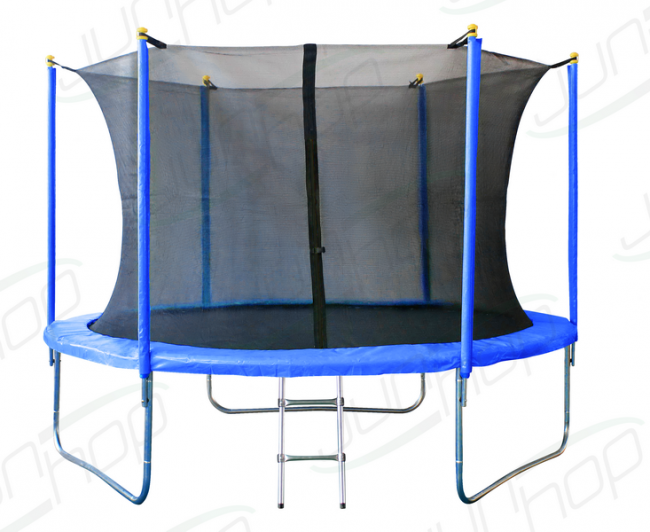 Батут с сеткой JunHop 8 ft (244 см) зеленый / синий