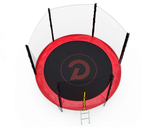Батут с сеткой DFC PELPO 10ft с лестницей RED