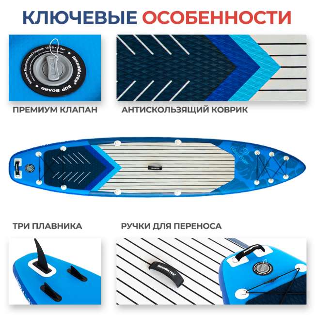SUP-борд HIKEN WATER Aquamarine 11.6 SUP-борд HIKEN WATER Aquamarine 11.6
