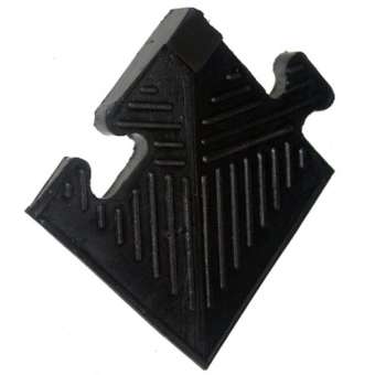 Уголок резиновый Barbell для бордюра чёрный 12 мм