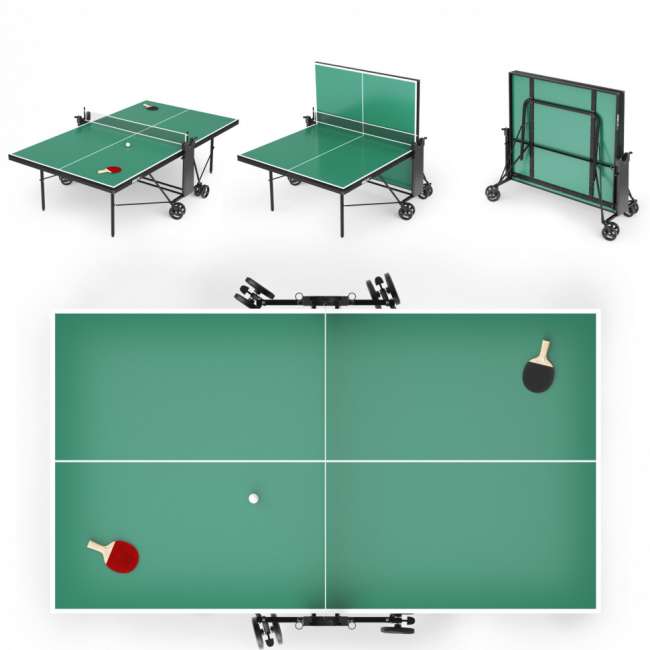 Теннисный стол UNIX Line Compact indoor 18mm MDF (Green)